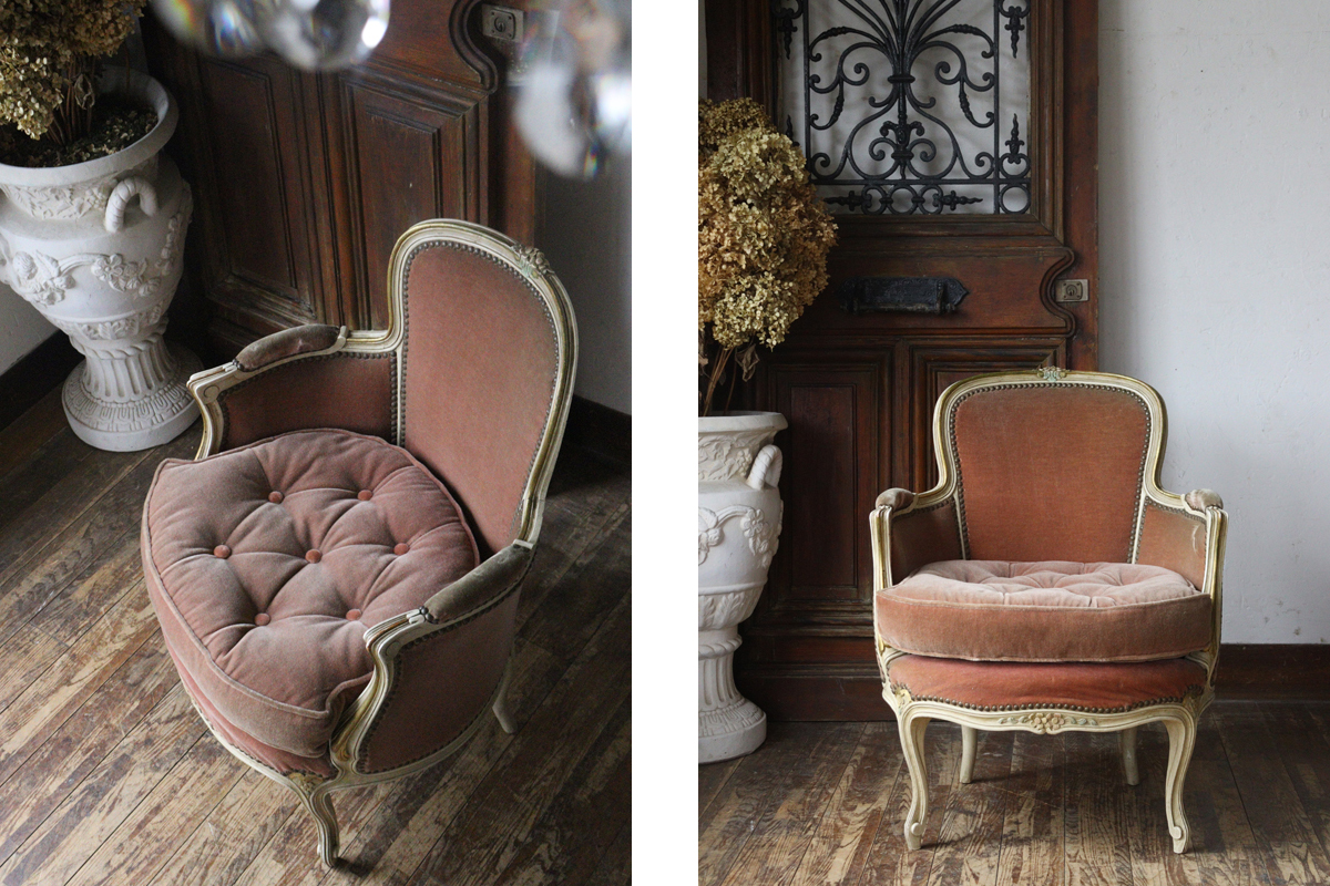 E57-1 フランスアンティーク ルイ15世様式サロンチェア 椅子